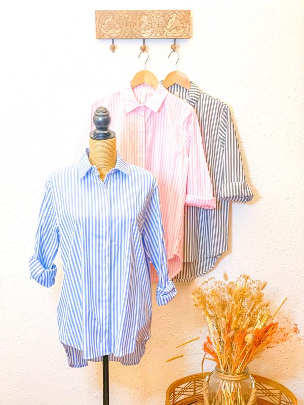 Blusa de raya ancha