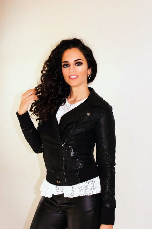 Cazadora casual efecto piel negra - Imagen 2