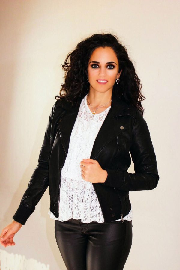 Cazadora casual efecto piel negra - Imagen 3