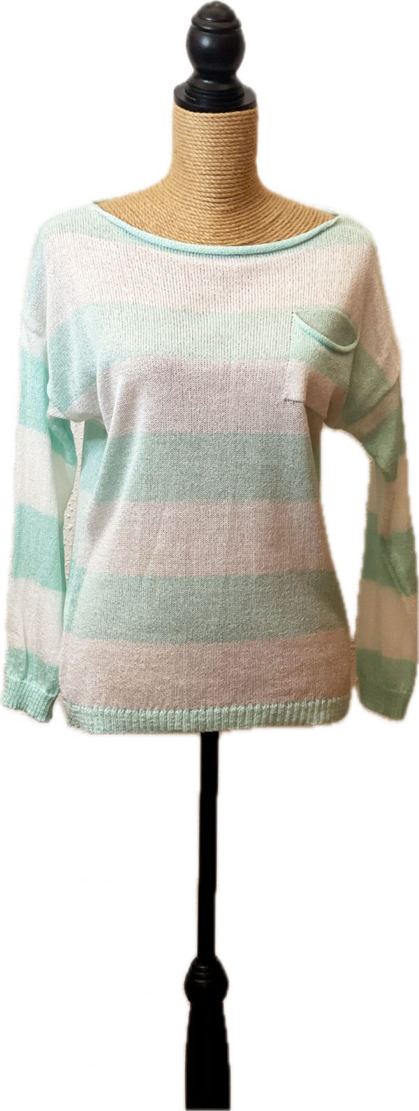 Jersey de punto de rayas anchas