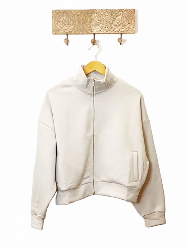 Sudadera de cuello subido y cierre con cremallera - Imagen 2