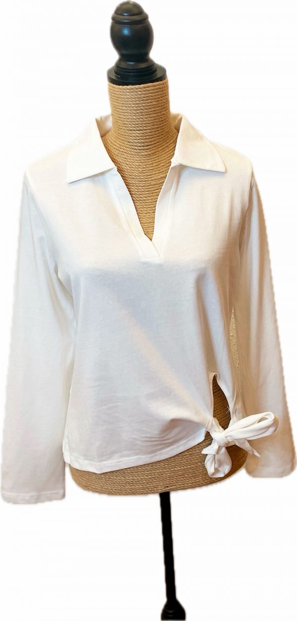 Camiseta estilo polo con lazo en el lateral - Imagen 2