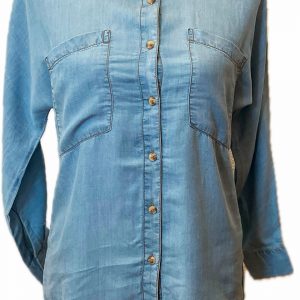 Camisa azul claro tejano 100% tencel