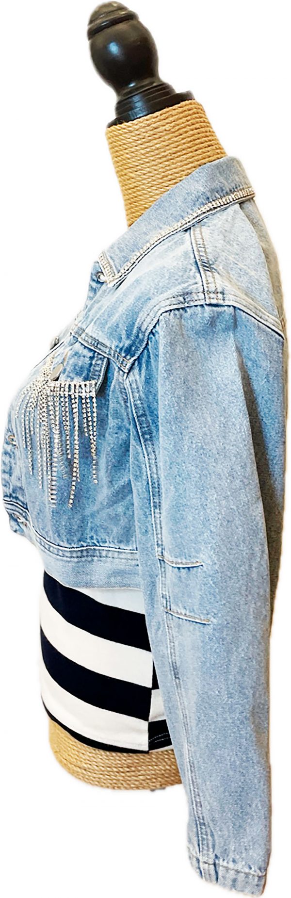 Cazadora denim con diseño crop - Imagen 2