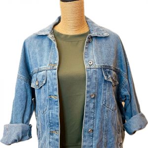 Cazadora tejana oversize