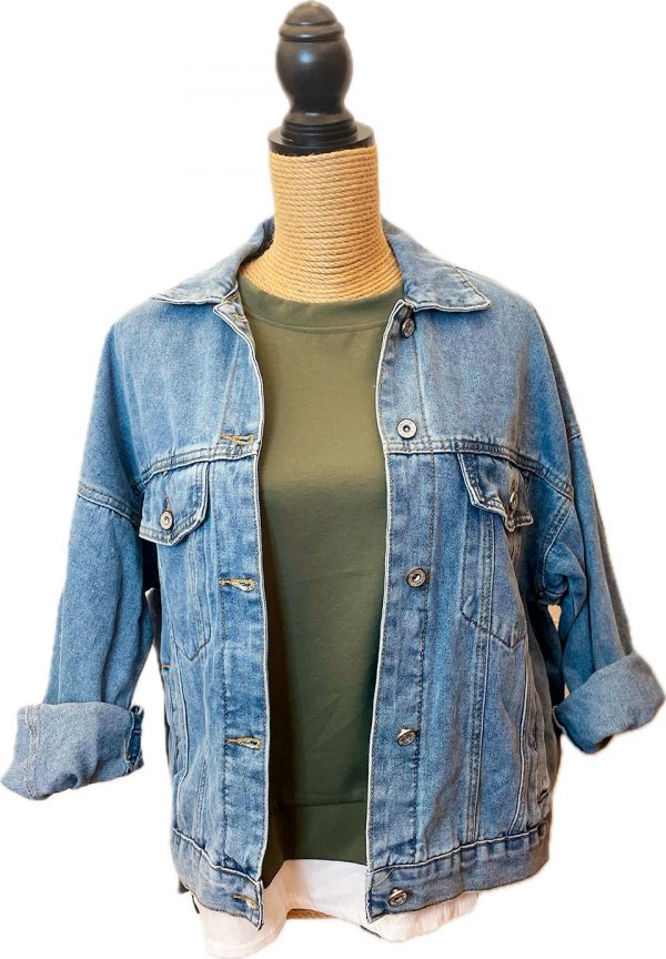 Cazadora tejana oversize