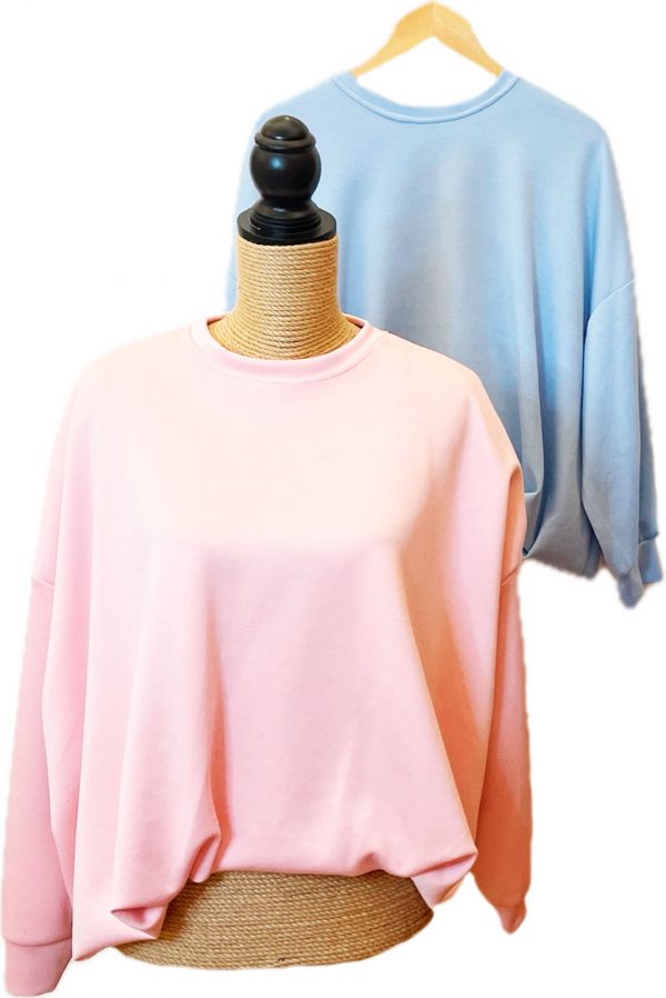 Sudadera oversize con acabado abullonado