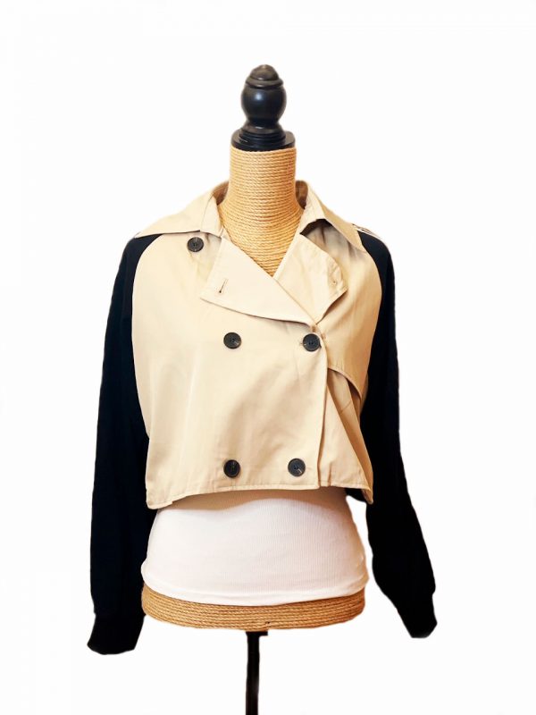 Chaqueta corta (un combinado de chaqueta, gabardina y sudadera) - Imagen 4