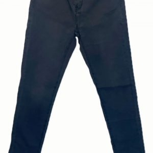 Tejano gris oscuro skinny con detalle en el bolsillo de leapardo
