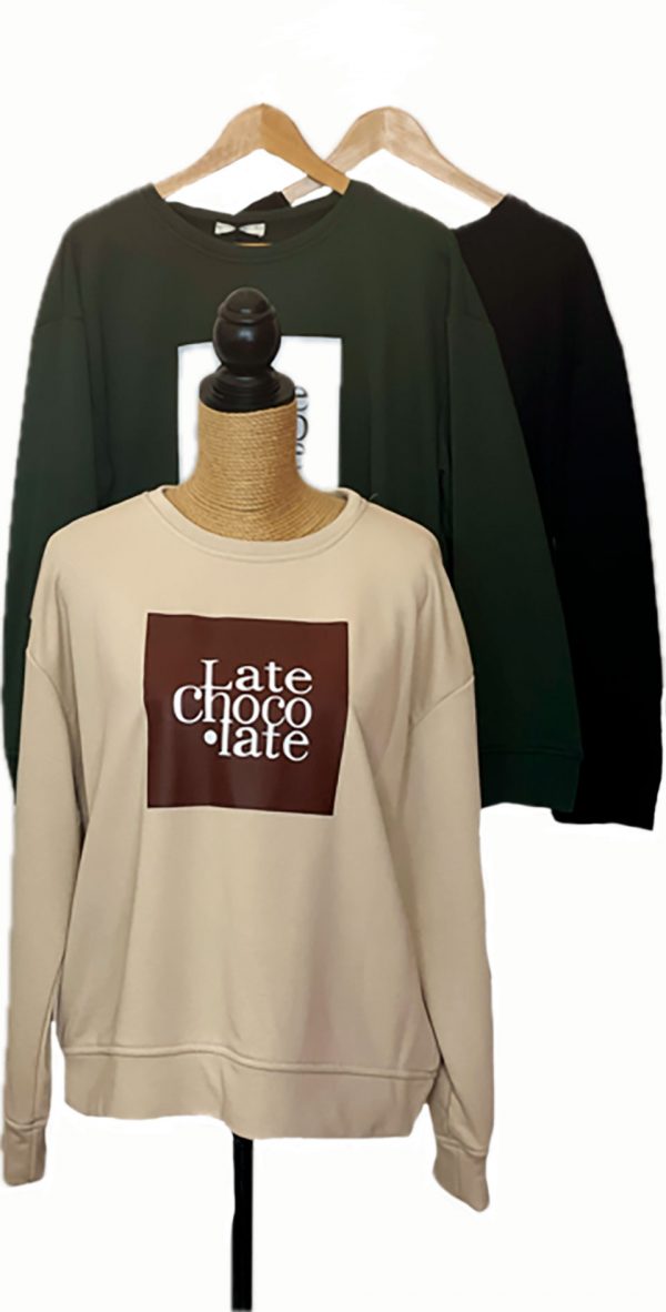Sudadera de algodón con letras en la parte frontal