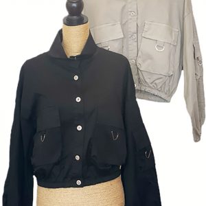 Cazadora oversize estilo bomber pero imitación chaqueta tejana