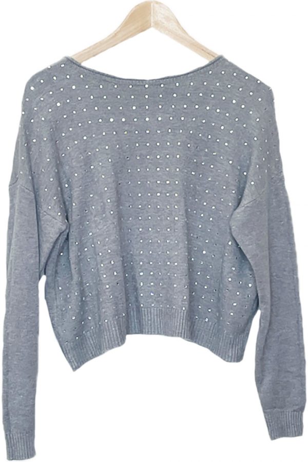  Jersey con detalles de brillantes de la parte frontal - Imagen 3