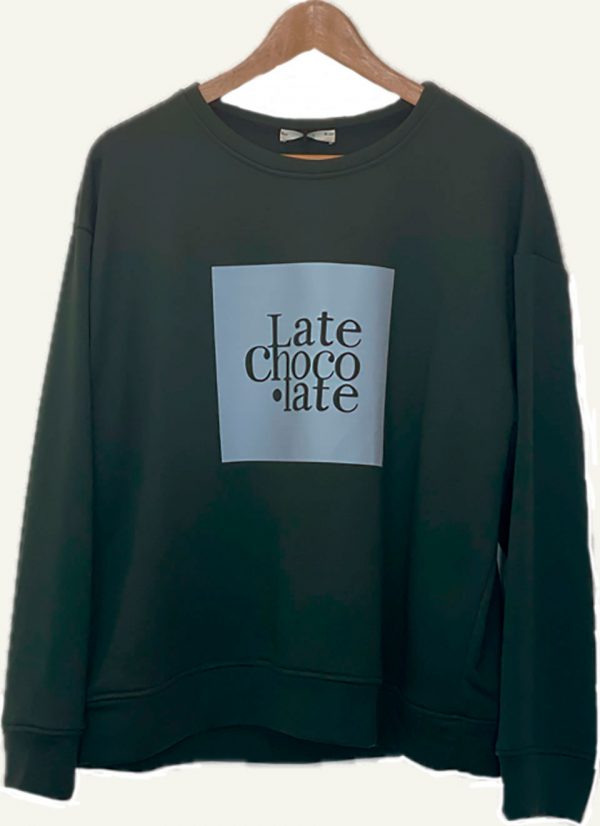 Sudadera de algodón con letras en la parte frontal - Imagen 5