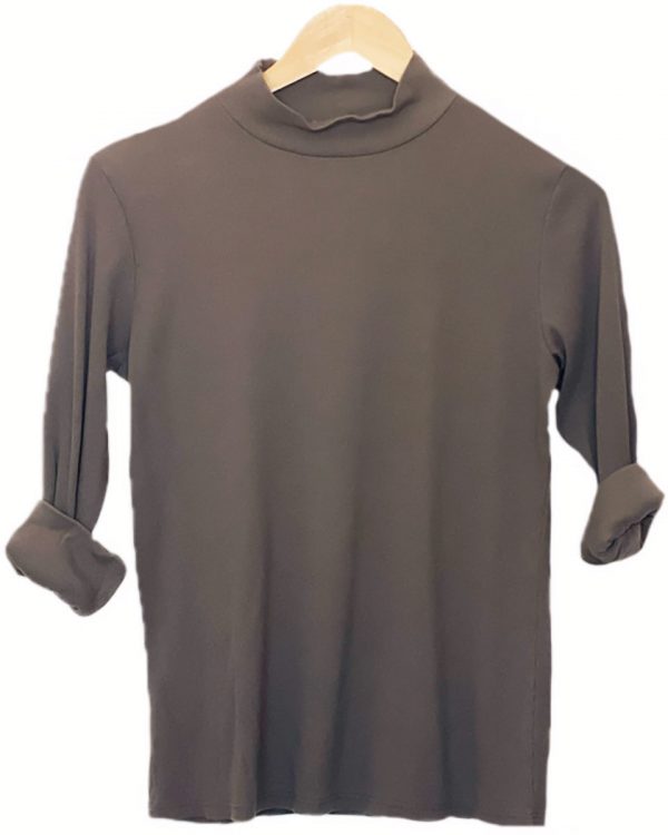 Camiseta manga larga de cuello vuelto corto - Imagen 4