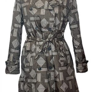 Gabardina acolchada de tejido impermeable